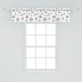 thumbnail image 2 of Ambesonne Sea Shells Window Valance, Nautical Pattern, 54" X 12", White and Charcoal Grey, 2 of 3