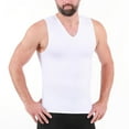 thumbnail image 2 of Men's Insta Slim VS00N1 Compression V-Neck Tank (Black 3XL), 2 of 17
