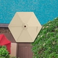 thumbnail image 7 of Jorohiker 7.5ft-6ribs Patio Umbrella Replacement Canopy Only, Outdoor Table Market Yard Umbrella Top for Outdoor Umbrella Canopy, Khaki, 7 of 7
