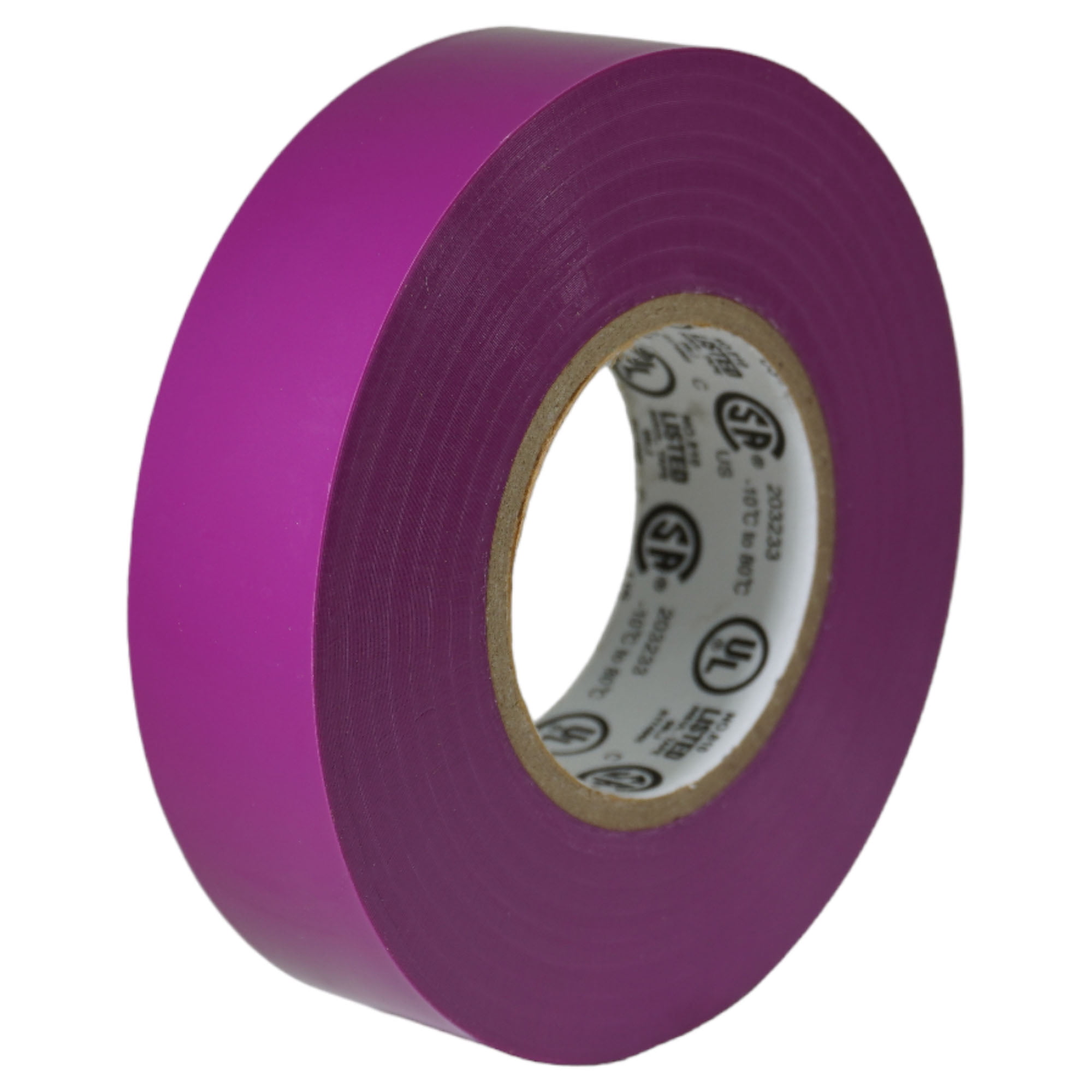 T.R.U. EL-766AW Purple General Purpose Electrical Tape 3/4 Width x 66 Length UL/CSA listed core. Utility Vinyl Electrical Tape