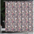 thumbnail image 3 of Ambesonne Nautical Shower Curtain, Marine Ornate Fish Doodle, 69"Wx70"L, Multicolor, 3 of 4