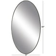 thumbnail image 4 of DecMode 18" x 31" Black Oval Shaped Wall Mirror with Thin Minimalistic Frame, 4 of 12