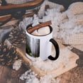 thumbnail image 5 of 3dRose, California, Redwood NP, Lady Bird Johnson, Road through foggy forest., 15oz Two-Tone Black Mug, 5 of 7