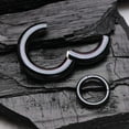 thumbnail image 2 of Implant Grade Titanium PVD Blackline Basic Seamless Hinged Clicker Hoop Ring-Black, 2 of 5