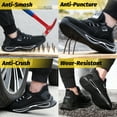 thumbnail image 5 of AUXDIQ Work Shoes Men Women Breathable Steel Toe Cap Industrial Trainers Lightweight Construction Sneakers Sport Shoes, 5 of 6