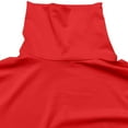 thumbnail image 5 of XFLWAM Women's Ribbed Knit Turtle Neck Lettuce Trim Thumb Hole Long Sleeve Bodysuit Leotard Top Red S, 5 of 6