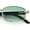 Gold - Green, variant on Luxury 90s Gangster Narrow Rectangle Jaguar Head Hinge Sunglasses Gold - Clear