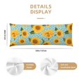 thumbnail image 2 of KLL Ultra Soft Microfiber Body Pillow Cover/Pillowcases 20"x54" with Hidden Zipper Closure-White Polka Dot Sunflower, 2 of 5