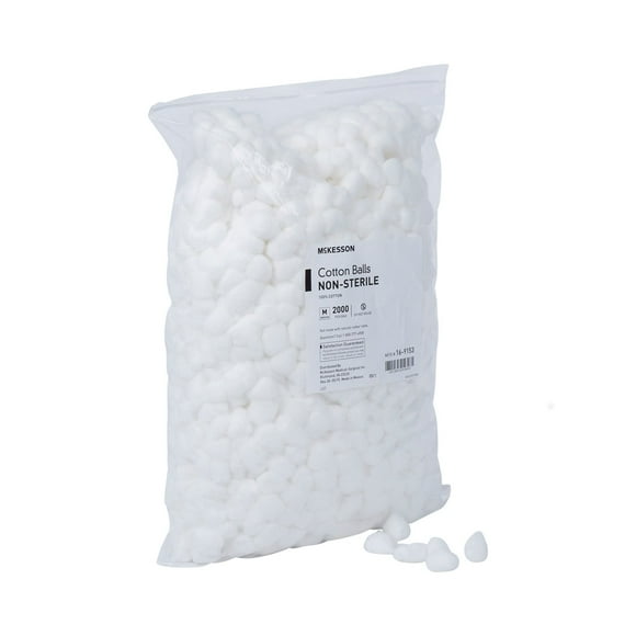 Bolas de algodón McKesson, no estériles, de máxima absorción, 2000 quilates