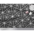 thumbnail image 2 of Soimoi Black Moss Georgette Fabric Diamond & Triangle Geometric Print Fabric by the Yard 42 Inch Wide, 2 of 2