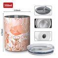 thumbnail image 4 of Floral 12oz Stainless Steel Coffee Mug – Double-Wall Insulated Cup with Spill-Resistant Lid, 360° Full-Print Design, Keeps Drinks Hot & Cold for Home, Office, Travel,Thanksgiving,Christmas, Spring, 4 of 5