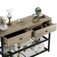 thumbnail image 5 of 2024 New Console Sofa Table with 2 Drawers, Entryway Table with 2-Tier Storage Shelves, Display Shelf for Entry Way, Hallway, Couch, Living Room, Kitchen, Foyer, 5 of 7