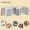 thumbnail image 7 of Dog Crate Furniture, 71" Heavy Duty Dog Kennels with Divider, Pads, Side Table, TV Cabinet, 7 of 7