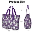 thumbnail image 3 of Tote Bag for Women - Purple French Bulldog Shoulder Bag - Large Utility Work Duffle Bag with Zipper Handbag for Travel, Work, Sprots, 3 of 5