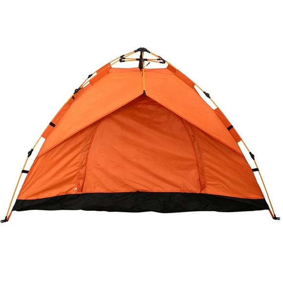Tienda de campaña plegable de tela Oxford, totalmente automática, para exteriores, viajes y acampada (naranja)