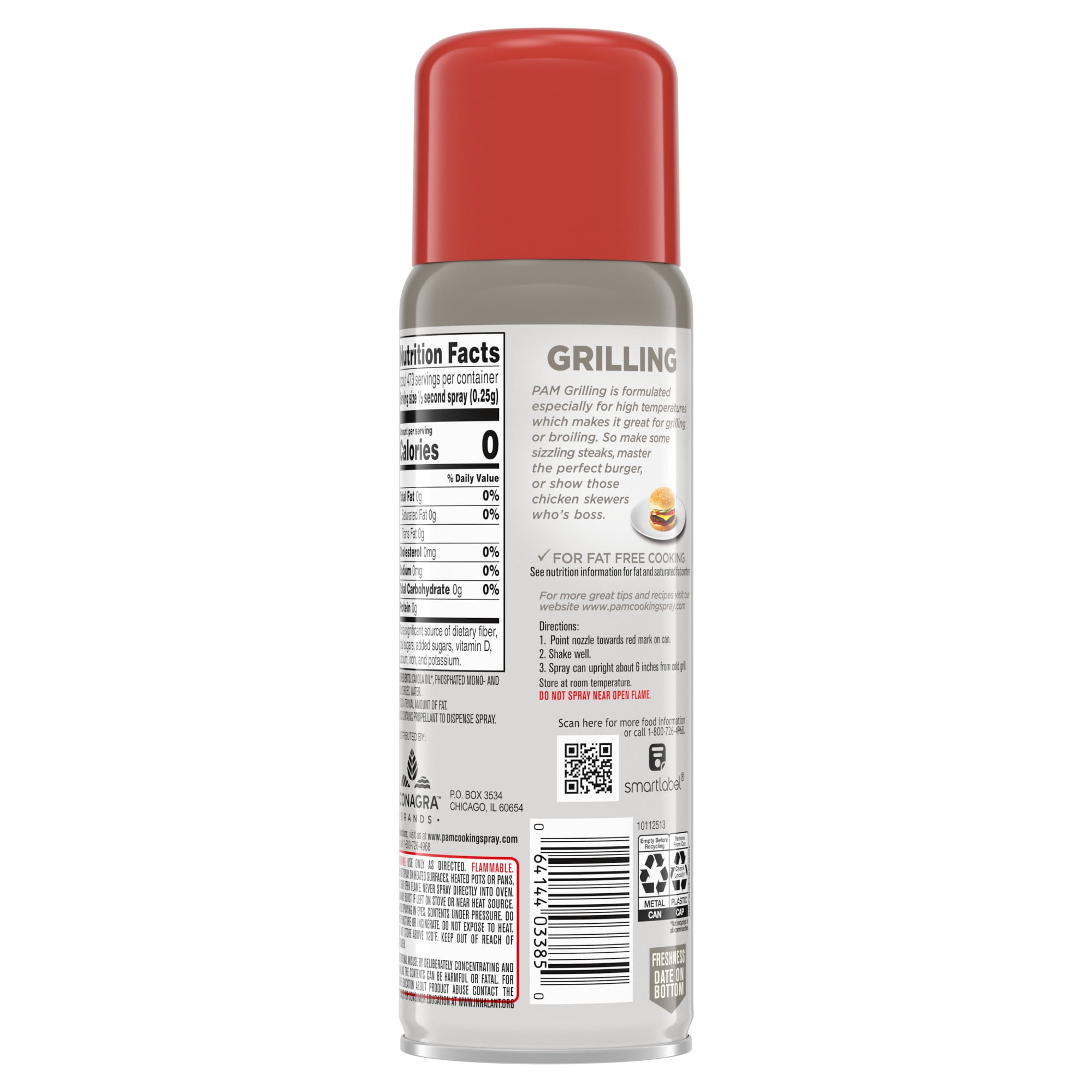 PAM Non Stick High Heat Grilling Cooking Spray BBQ Formula 5 oz. Walmart