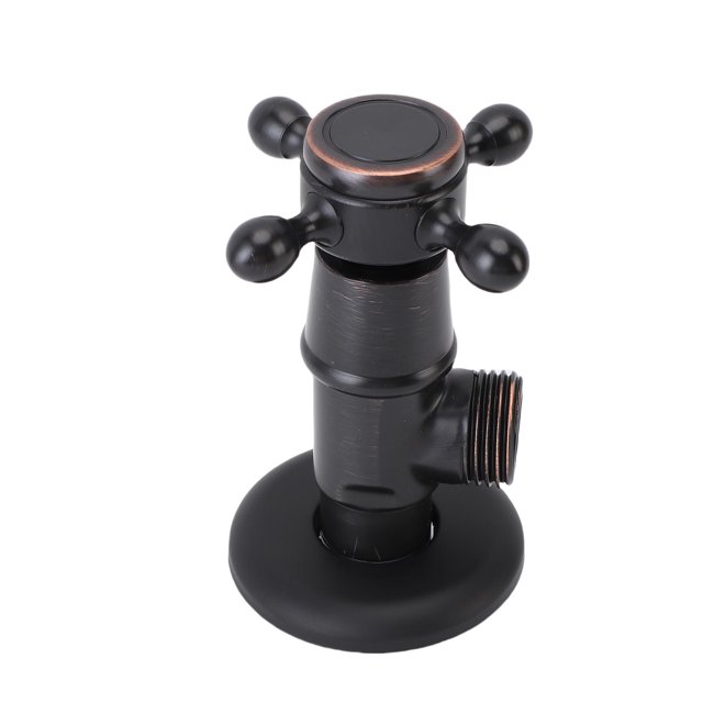 1/2 Angle Stop Valve Brass Water Shut Off Valve, Copper Angle Valve for Bathroom Toilet Kitchen with Compact Design Easy Installation High Temperature Pressure