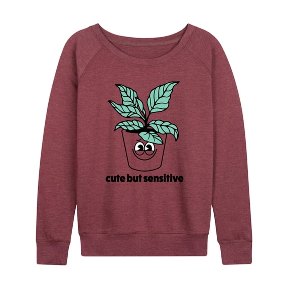 Instant Message - Cute But Sensitive - Women's Lightweight French Terry Long Sleeve Shirt