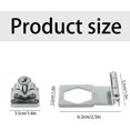 thumbnail image 2 of Cerradura de puerta Cerradura de hebilla de metal - Perno de ángulo recto de 90 grados, con llave y tornillos, Cerradura para puerta, ventana, cajón, puerta de jardín, gabinete. 2 piezas de plata TUNC Sencillez, 2 of 5