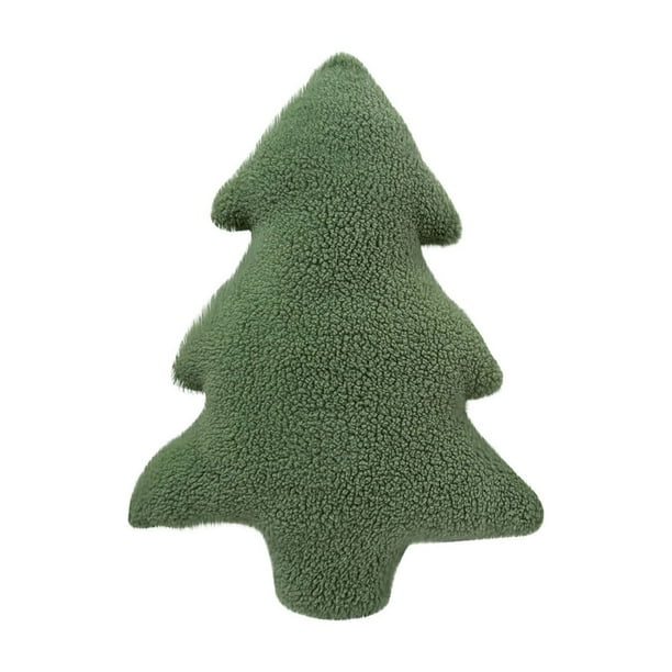 Almohada navideña de árbol de Navidad con diamantes de imitación, almohadas de peluche con forma de árbol de Navidad