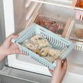 thumbnail image 3 of Cheers.US Retractable Drawer Type Refrigerator Storage Box Food Fresh-keeping Classified Organizer Container Basket Fridge Shelf Holder Plastic Storage Bins， Fit for Fridge Shelf Under, 3 of 7