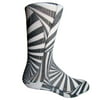 Vision Street Wear 4 Pack Unisex Hypno Sublimated Tube Socks, Black/White, S/M