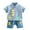Blue, variant on Mercatoo Suits for Boys Boys Pants Baby Girls Set Printed Outfits Dinosaur Summer 𝐂artoon Tops Shorts Boys Outfits&Set 3 Month
