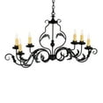 thumbnail image 5 of Meyda Tiffany 157238 Augusta 6 Light 42" Wide Taper Candle Style Chandelier - Wrought Iron, 5 of 6
