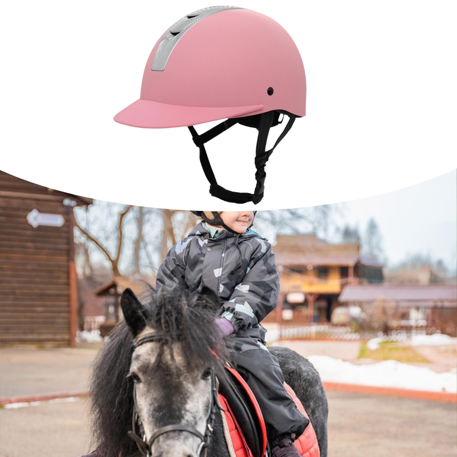 SunniMix Equestrian Helmet Cycling Helmet Equestrian Supplies Fashion Horse Equipment M Pink