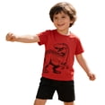 thumbnail image 6 of AWZXDE Summer Boys Beach Lightweight Mesh Tee And Shorts Set Playwear For 4-12 Years Outdoor Casual Kids Ensemble Red，13-14 Years, 6 of 7