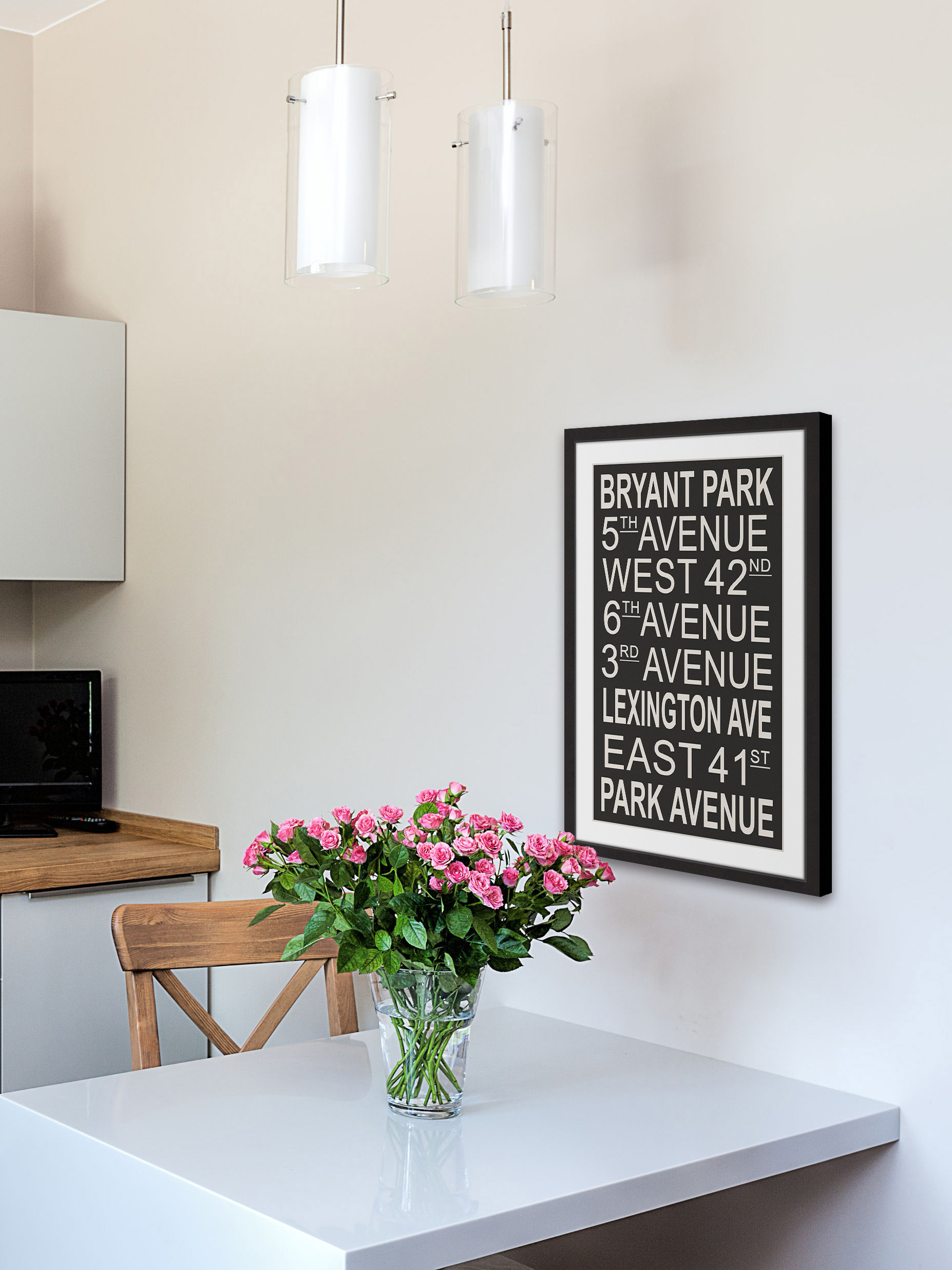 "Bryant Park" Framed Painting Print