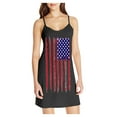 thumbnail image 2 of OAVQHLG3B Womens Dresses Sun Dresses Women Summer Casual 4th of July Outfits American flag Slim A-Line V-Neck ing Sleeveless Sling Skirt Dress, 2 of 4