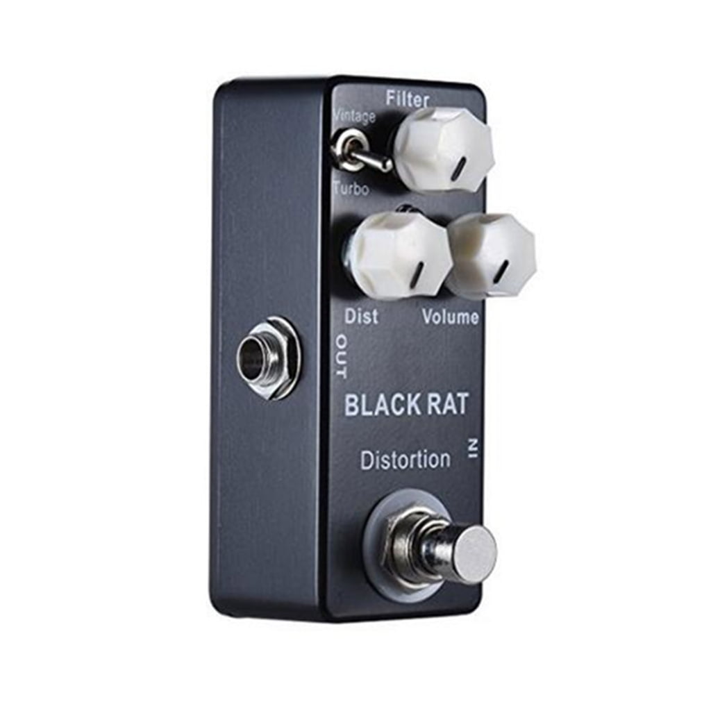 NEXAVKPR Powerful Black RAT Distortion Pedal for Electric Guitars Metal Alloy Material