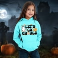 thumbnail image 2 of Gunia Halloween Ghost Sweatshirt Boy Girl Child Toddler Long Sleeve Graphic Warm Hoodie Pullover Tops Sweatshirt Fall Clothes Blue 10-11 Years, 2 of 4