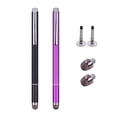 thumbnail image 4 of 2-Pack Universal Stylus Pen Set with Replaceable Fiber & Disc Tips - Metal Body, Clip-On Design, 13.3cm Length - Compatible with Phones & Computers - 8 Color Combinations (Black/Red/Rose, 4 of 7