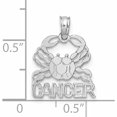 thumbnail image 2 of 14K White Gold Wg Cancer Charm (17.3 X 13.55) Made In United States -Jewelry By Sweet Pea, 2 of 5