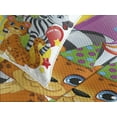 thumbnail image 4 of Ambesonne Colorful Quilted Bedspread Set 3 Pcs, Savannah Animal Birthday, King Size, Multicolor, 4 of 5