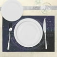 thumbnail image 3 of Ambesonne Astrology Place Mats Set of 4, Zodiac Circle Wheel, Standard Size, Dark Blue and White, 3 of 6