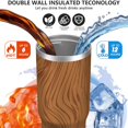 thumbnail image 3 of 30oz Tumbler with Handle, Insulated Stainless Steel Cup with Flip Straw Lid, Leak-Proof & Cup Holder Friendly for Travel and Sports ,Wood Print, 3 of 6
