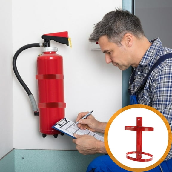 OUNONA Fire Extinguisher with Iron Material for Home Use in Red Color 1pc