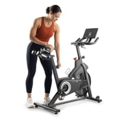 ProForm Sport CX; Indoor Exercise Bike with Large LCD Display and Built-In Tablet Holder; Set of Dumbbells Included