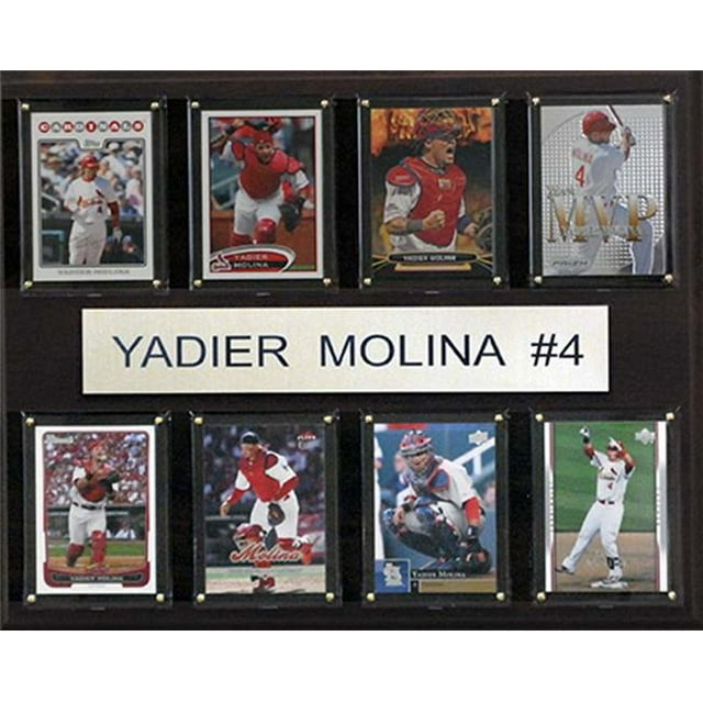 MLB 12 x 15 Po. Plaque 8 Cartes Yadier Molina St. Louis Cardinals
