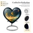 thumbnail image 3 of Celestial Reverie Small Ashes Keepsake - Heart Shaped Decorative Urns - Urns For Human Ashes Adult Male Dad - Funeral Ashes Urn - Heart Shaped Urn For Adults (Size-3inch,1pcs), 3 of 5