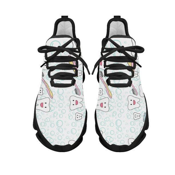 Zapatos para el cuidado dental, zapatillas transpirables para caminar en primavera y otoño, de malla resistente a la suciedad y con absorción de impactos para correr al aire libre para mujeres.