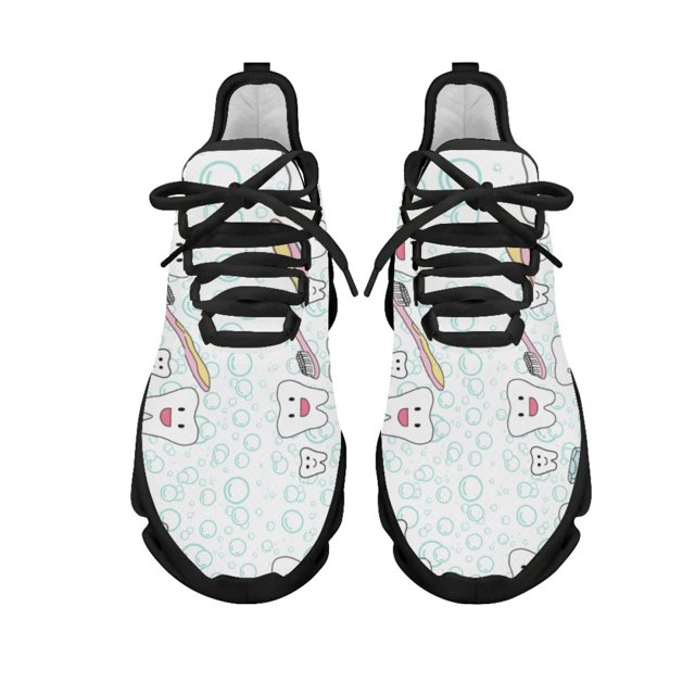 Zapatos para el cuidado dental, zapatillas transpirables para caminar en primavera y otoño, de malla resistente a la suciedad y con absorción de impactos para correr al aire libre para mujeres.