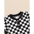thumbnail image 6 of Niusricy Kids Baby Boys Summer Outfits 0-18M Toddler Short Sleeve Jumpsuits Crew Neck Button Bodysuits Checkerboard Buttons Romper and Solid Shorts Insual 2Pcs Clothes Set for Vacation Daily, 6 of 7