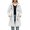 White women plus size raincoat a1, variant on Relaxed Fit Hooded Zip Up Coat for Women, Plus Size Warm Rainproof Casual Outerwear, Solid Color Loose Cover Up for Fall Winter Daily Wear, White M