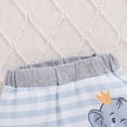 thumbnail image 6 of larppty Infant Baby Boy Clothes Elephant Style Long Sleeve Romper + Pants + Hat 3PCS Outfits Set, 6 of 7