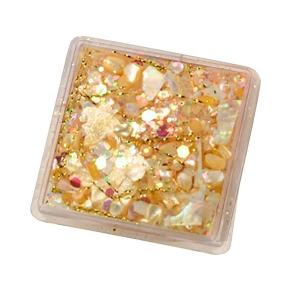 UDIYO 1 Box Nail Sequins Ultra-Thin Shiny Visual Effect Vivid Colors Easy to Apply Nail Art Shell Fragments DIY Making Crafts Nail Supplies