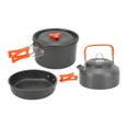 thumbnail image 1 of Camping Cookware Set, Outdoor Cookware Kit Non Stick Self Rebounding Handle Easy To Carry With Hook For Hiking Orange,Green,Black, 1 of 8